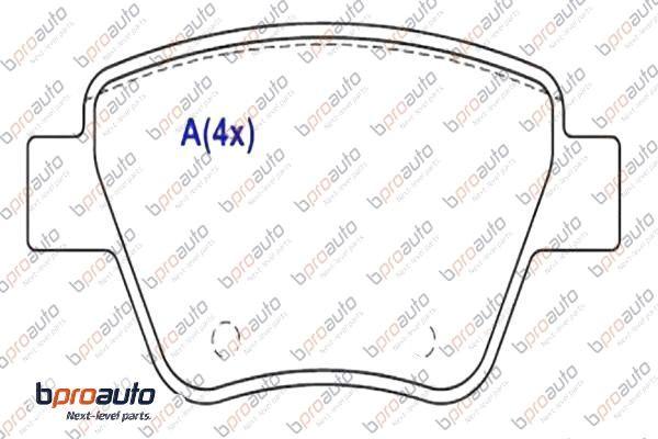 BPROAUTO 1BP30970AA - Kit de plaquettes de frein, frein à disque cwaw.fr