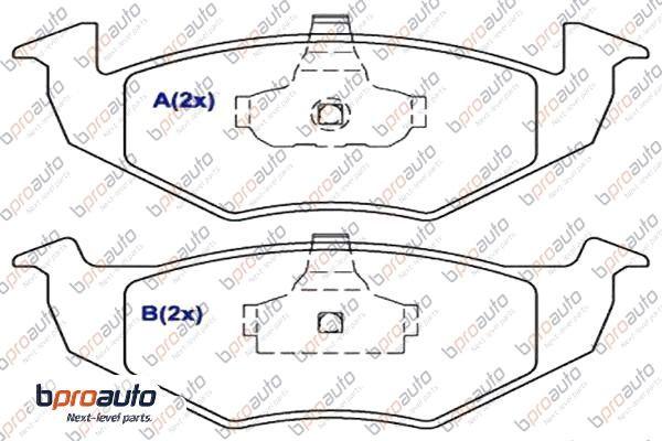 BPROAUTO 1BP30896AA - Kit de plaquettes de frein, frein à disque cwaw.fr