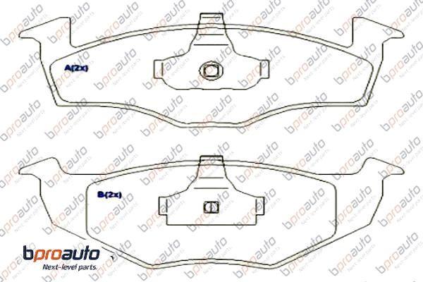 BPROAUTO 1BP30890AA - Kit de plaquettes de frein, frein à disque cwaw.fr