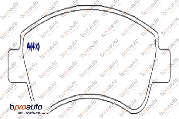 BPROAUTO 1BP30891AA - Kit de plaquettes de frein, frein à disque cwaw.fr