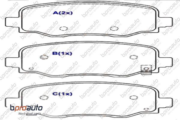 BPROAUTO 1BP30845AA - Kit de plaquettes de frein, frein à disque cwaw.fr