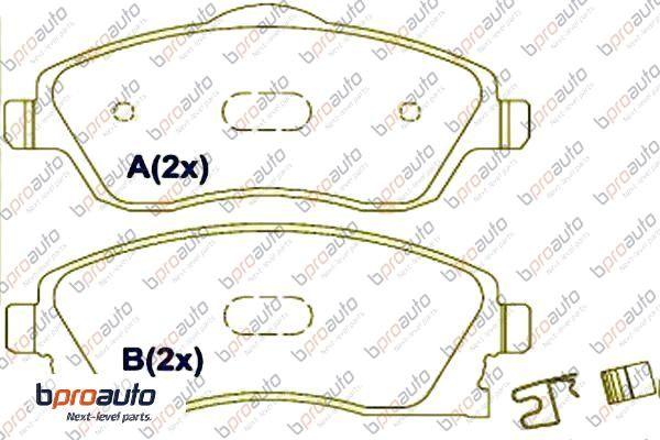 BPROAUTO 1BP30869AA - Kit de plaquettes de frein, frein à disque cwaw.fr