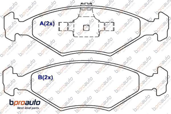 BPROAUTO 1BP30862AA - Kit de plaquettes de frein, frein à disque cwaw.fr