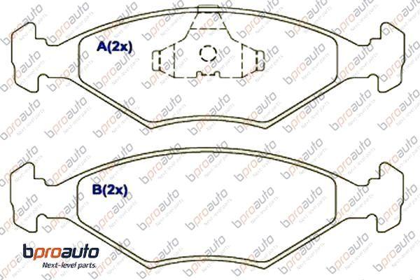 BPROAUTO 1BP30867AA - Kit de plaquettes de frein, frein à disque cwaw.fr