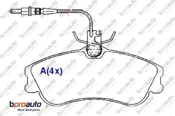 BPROAUTO 1BP30880AA - Kit de plaquettes de frein, frein à disque cwaw.fr