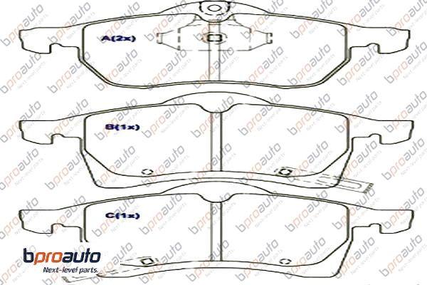 BPROAUTO 1BP30881AA - Kit de plaquettes de frein, frein à disque cwaw.fr