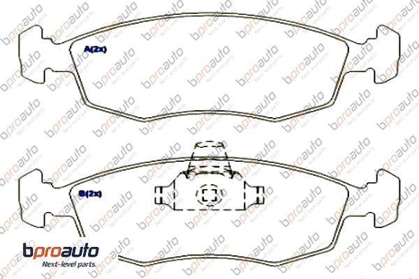 BPROAUTO 1BP30870AA - Kit de plaquettes de frein, frein à disque cwaw.fr