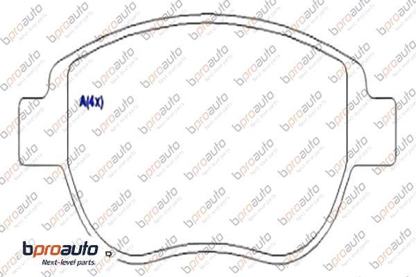 BPROAUTO 1BP31099AA - Kit de plaquettes de frein, frein à disque cwaw.fr