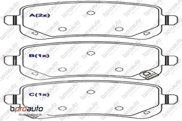 BPROAUTO 1BP31044AA - Kit de plaquettes de frein, frein à disque cwaw.fr