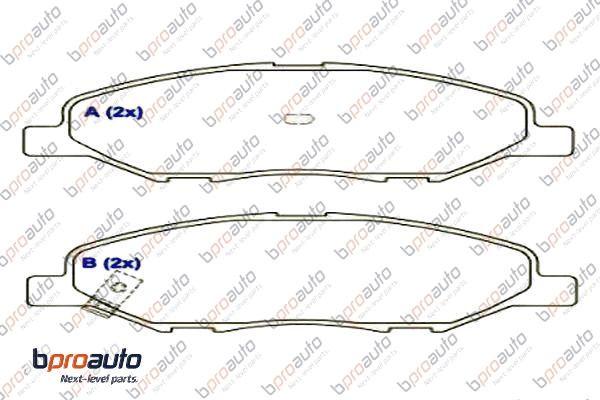 BPROAUTO 1BP31045AA - Kit de plaquettes de frein, frein à disque cwaw.fr