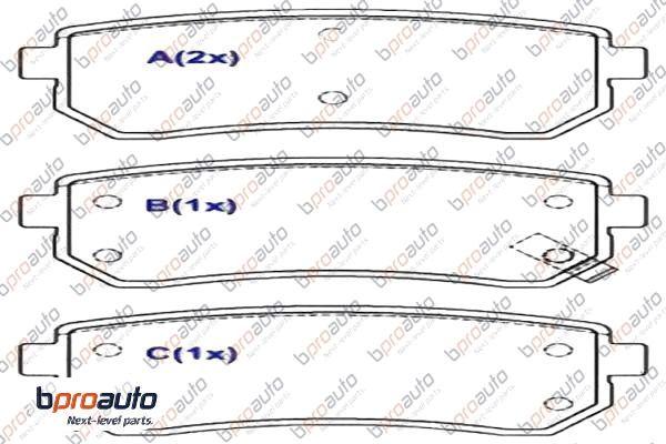 BPROAUTO 1BP31050AA - Kit de plaquettes de frein, frein à disque cwaw.fr