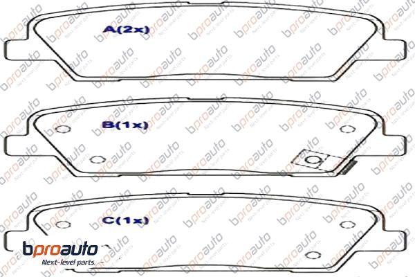 BPROAUTO 1BP31051AA - Kit de plaquettes de frein, frein à disque cwaw.fr