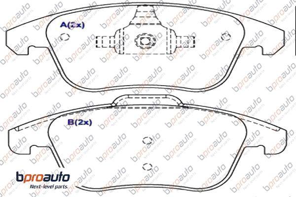 BPROAUTO 1BP31052AA - Kit de plaquettes de frein, frein à disque cwaw.fr