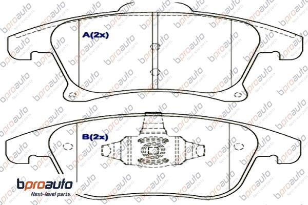 BPROAUTO 1BP31062AA - Kit de plaquettes de frein, frein à disque cwaw.fr