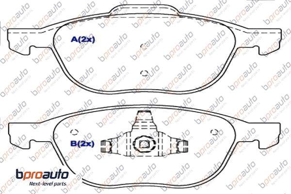 BPROAUTO 1BP31014AA - Kit de plaquettes de frein, frein à disque cwaw.fr