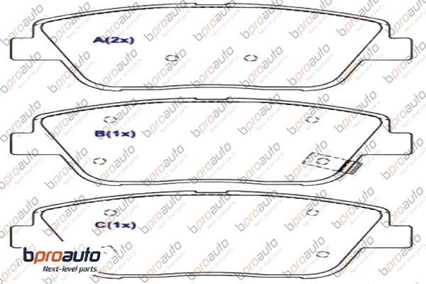 BPROAUTO 1BP31081AA - Kit de plaquettes de frein, frein à disque cwaw.fr