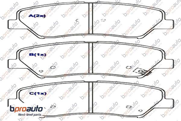 BPROAUTO 1BP31083AA - Kit de plaquettes de frein, frein à disque cwaw.fr