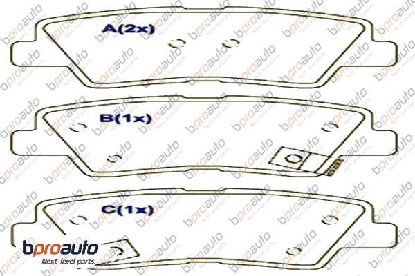 BPROAUTO 1BP31082AA - Kit de plaquettes de frein, frein à disque cwaw.fr