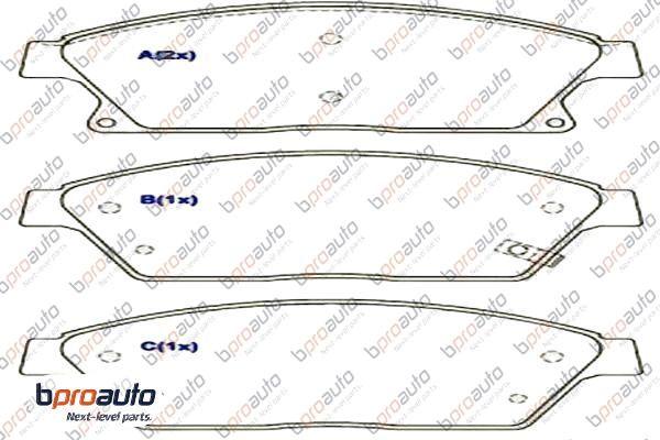 BPROAUTO 1BP31039AA - Kit de plaquettes de frein, frein à disque cwaw.fr