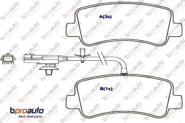 BPROAUTO 1BP31028AA - Kit de plaquettes de frein, frein à disque cwaw.fr