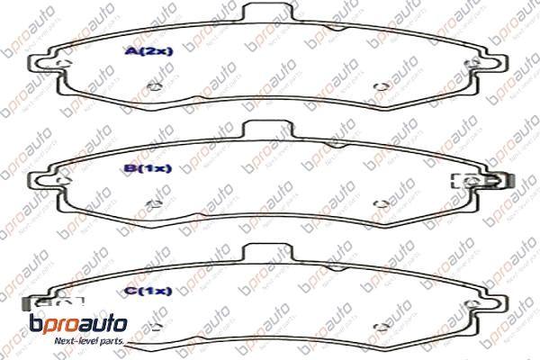 BPROAUTO 1BP31072AA - Kit de plaquettes de frein, frein à disque cwaw.fr