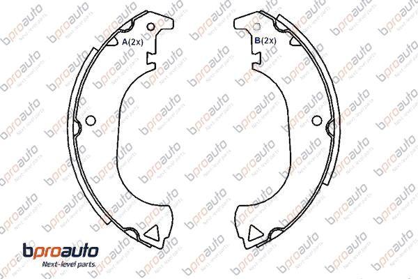 BPROAUTO 1BP31143AA - Jeu de mâchoires de frein cwaw.fr