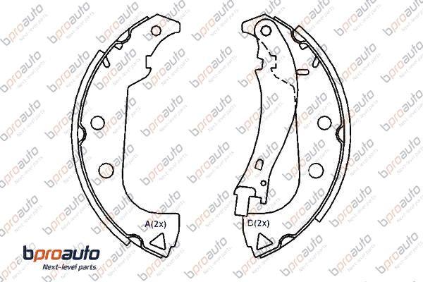 BPROAUTO 1BP31142AA - Jeu de mâchoires de frein cwaw.fr