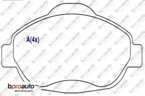 BPROAUTO 1BP31104AA - Kit de plaquettes de frein, frein à disque cwaw.fr