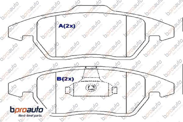 BPROAUTO 1BP31106AA - Kit de plaquettes de frein, frein à disque cwaw.fr