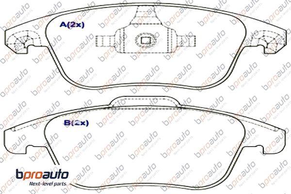 BPROAUTO 1BP31103AA - Kit de plaquettes de frein, frein à disque cwaw.fr