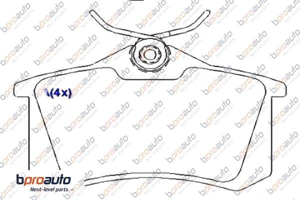 BPROAUTO 1BP31102AA - Kit de plaquettes de frein, frein à disque cwaw.fr