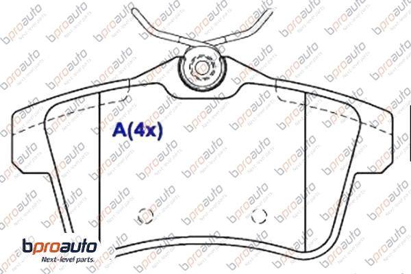 BPROAUTO 1BP31107AA - Kit de plaquettes de frein, frein à disque cwaw.fr