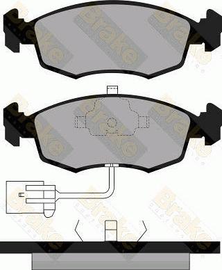 Brake Engineering PA966 - Kit de plaquettes de frein, frein à disque cwaw.fr