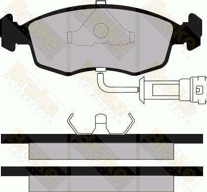 Brake Engineering PA408 - Kit de plaquettes de frein, frein à disque cwaw.fr