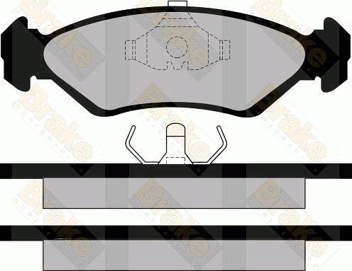 Brake Engineering PA517 - Kit de plaquettes de frein, frein à disque cwaw.fr