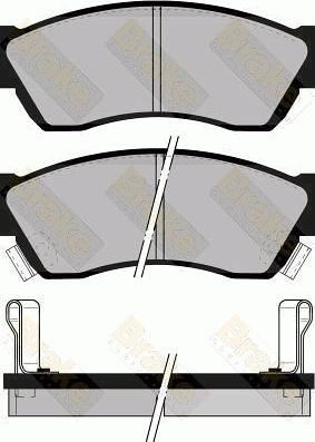 Brake Engineering PA576 - Kit de plaquettes de frein, frein à disque cwaw.fr