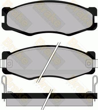 Brake Engineering PA601 - Kit de plaquettes de frein, frein à disque cwaw.fr