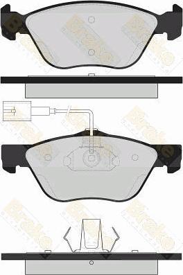 Brake Engineering PA1580 - Kit de plaquettes de frein, frein à disque cwaw.fr