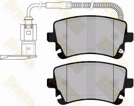 Brake Engineering PA1571 - Kit de plaquettes de frein, frein à disque cwaw.fr