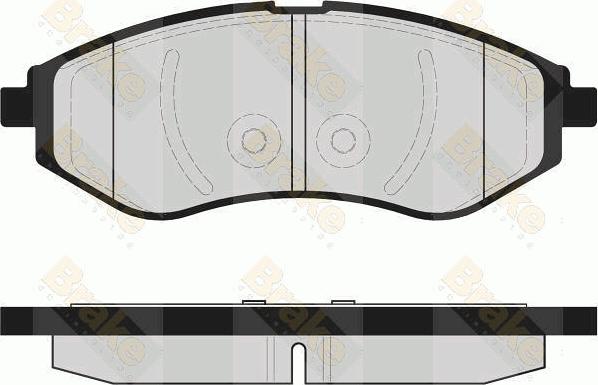 Brake Engineering PA1600 - Kit de plaquettes de frein, frein à disque cwaw.fr