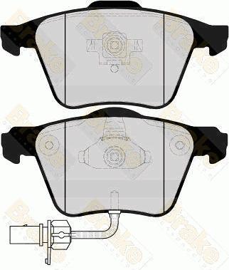 Brake Engineering PA1620 - Kit de plaquettes de frein, frein à disque cwaw.fr