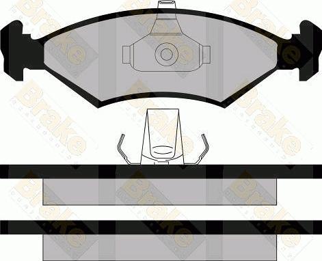 Brake Engineering PA1126 - Kit de plaquettes de frein, frein à disque cwaw.fr