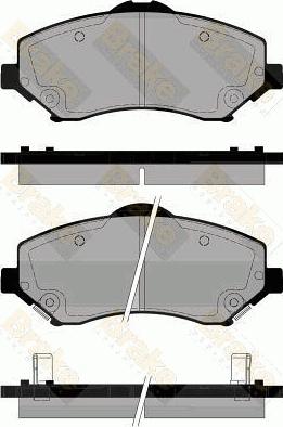 Brake Engineering PA1837 - Kit de plaquettes de frein, frein à disque cwaw.fr