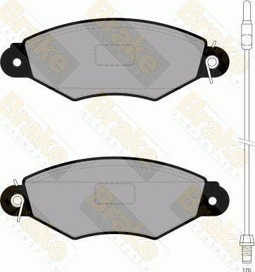 Brake Engineering PA1822 - Kit de plaquettes de frein, frein à disque cwaw.fr