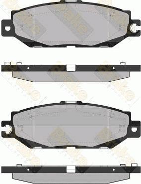 Brake Engineering PA1360 - Kit de plaquettes de frein, frein à disque cwaw.fr