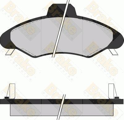 Brake Engineering PA1249 - Kit de plaquettes de frein, frein à disque cwaw.fr