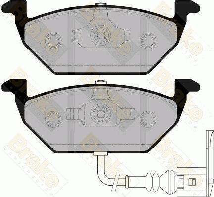 Brake Engineering PA1289 - Kit de plaquettes de frein, frein à disque cwaw.fr