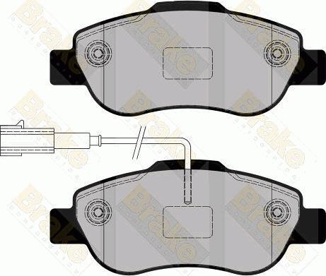 Brake Engineering PA1761 - Kit de plaquettes de frein, frein à disque cwaw.fr