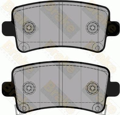 Brake Engineering PA1780 - Kit de plaquettes de frein, frein à disque cwaw.fr