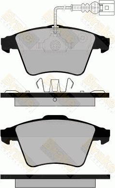 Brake Engineering PA1724 - Kit de plaquettes de frein, frein à disque cwaw.fr